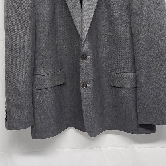 Stafford Mens Merino Wool Sport Coat Blazer Jacket 50R Classic Fit Gray Tweed - Picture 3 of 16